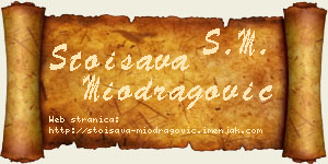 Stoisava Miodragović vizit kartica